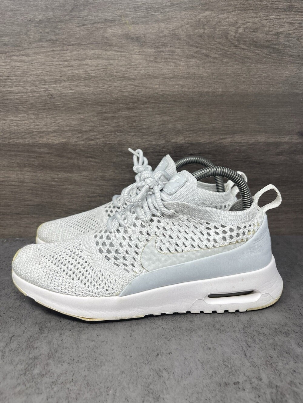 Nike Air Max Thea Ultra Flyknit Womens Size 8 White Running Shoes 881175-007